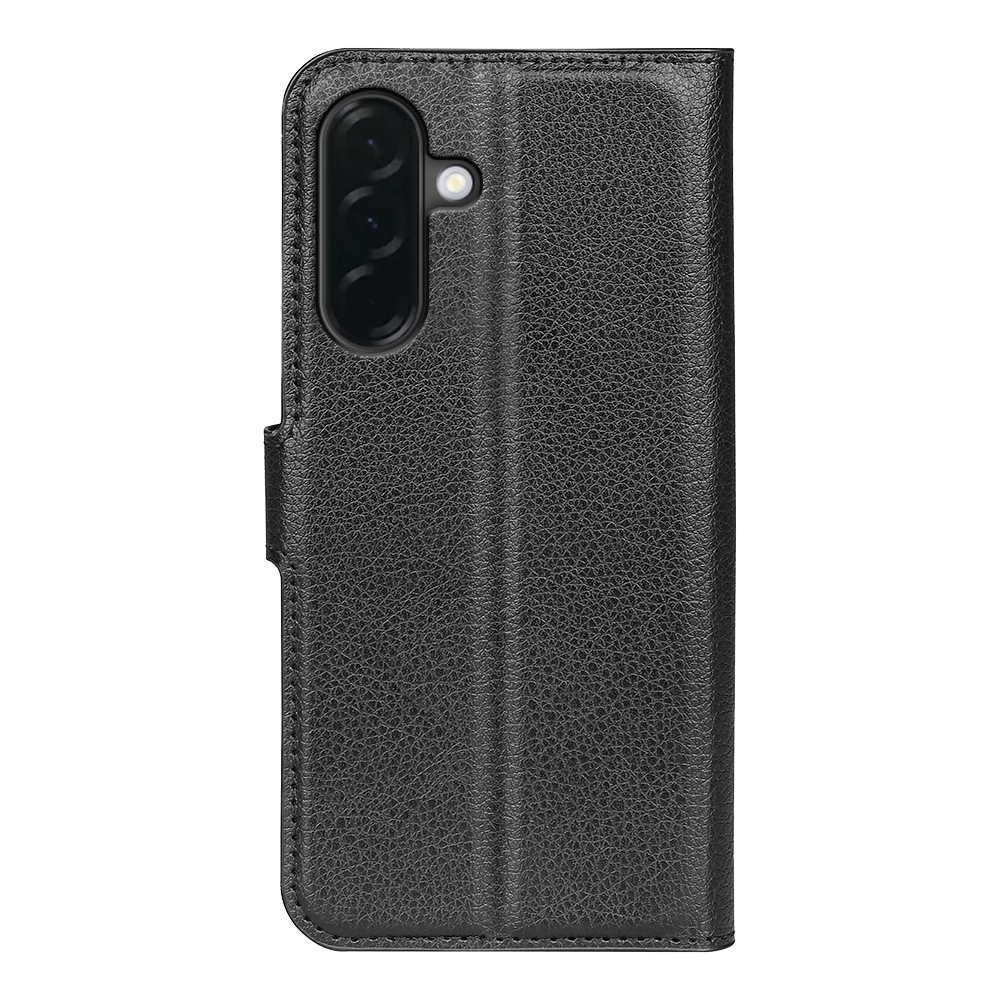 Litchi knižkové púzdro na Samsung Galaxy A37 5G - čierne