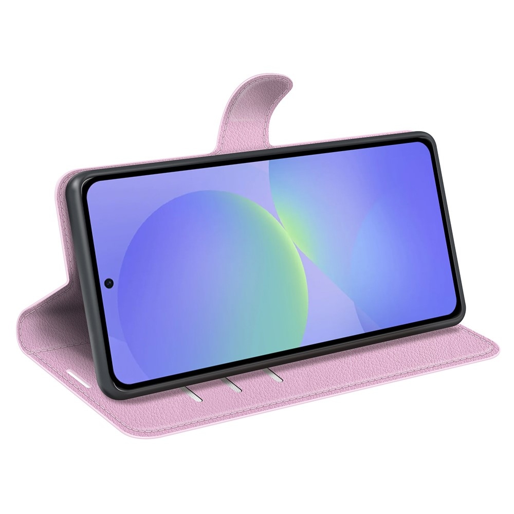 Litchi knižkové púzdro na Samsung Galaxy A37 5G - ružové