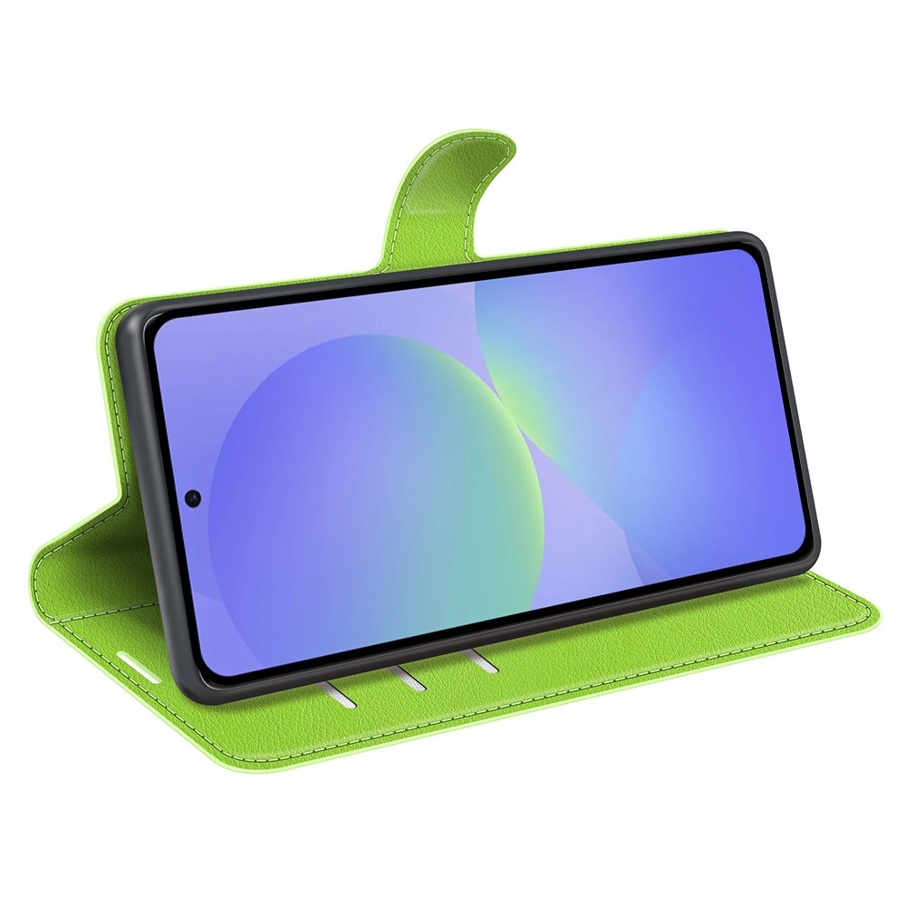 Litchi knižkové púzdro na Samsung Galaxy A37 5G - zelené