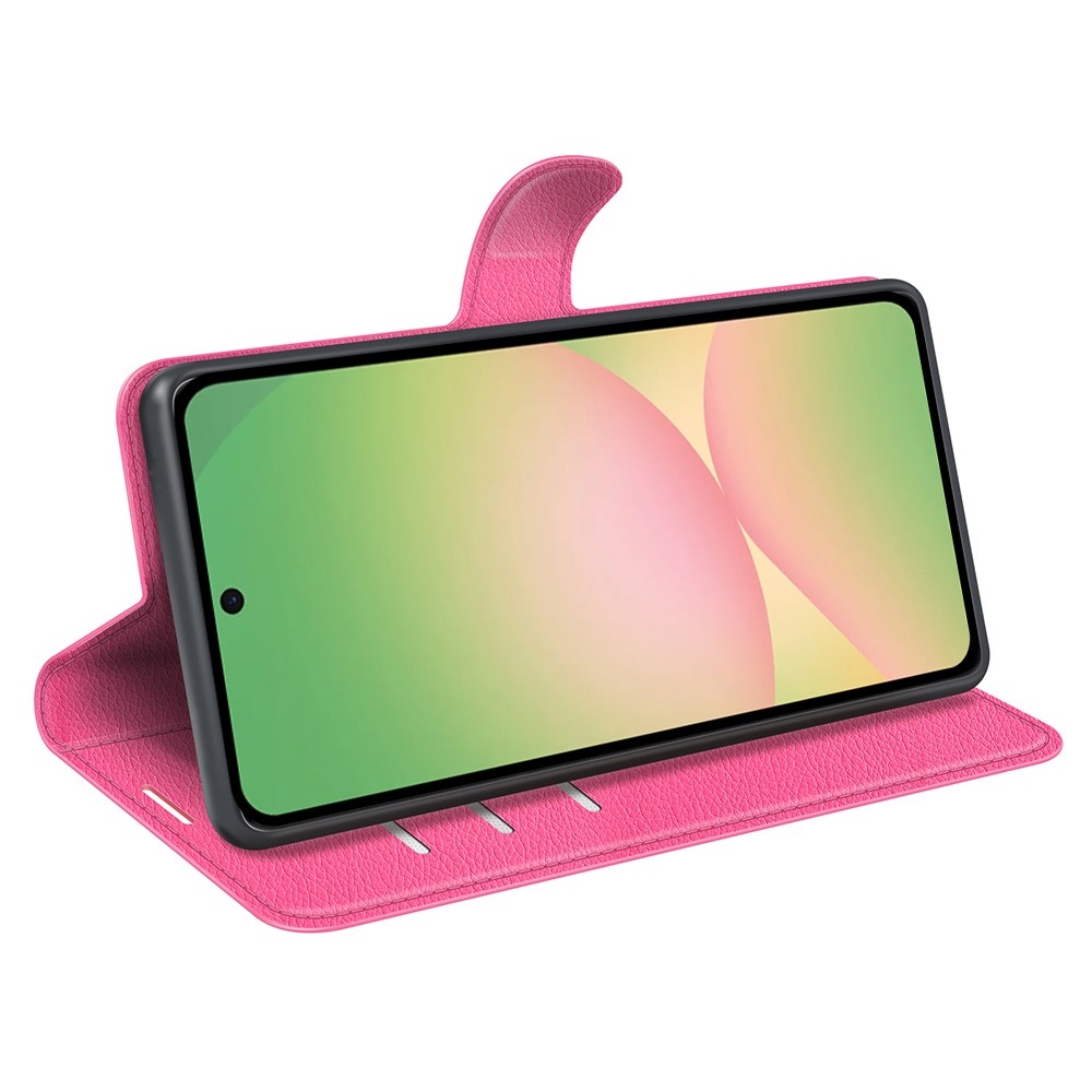 Litchi knižkové púzdro na Samsung Galaxy A57 5G - rose