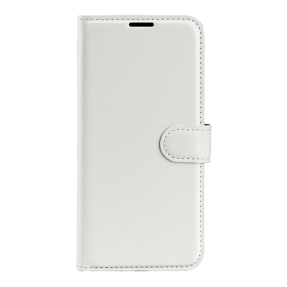 Litchi knižkové púzdro na Samsung Galaxy S26 FE - biele