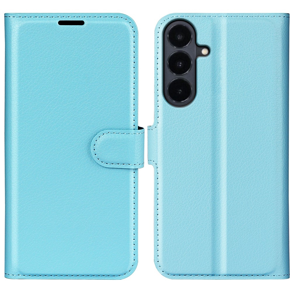 Litchi knižkové púzdro na Samsung Galaxy S26 FE - modré