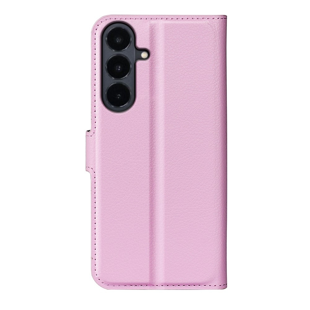 Litchi knižkové púzdro na Samsung Galaxy S26 FE - ružové
