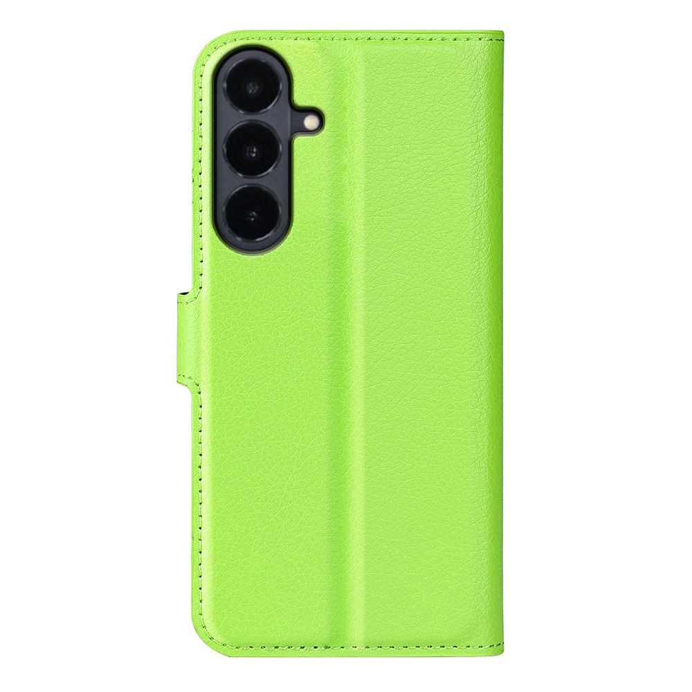 Litchi knižkové púzdro na Samsung Galaxy S26 FE - zelené