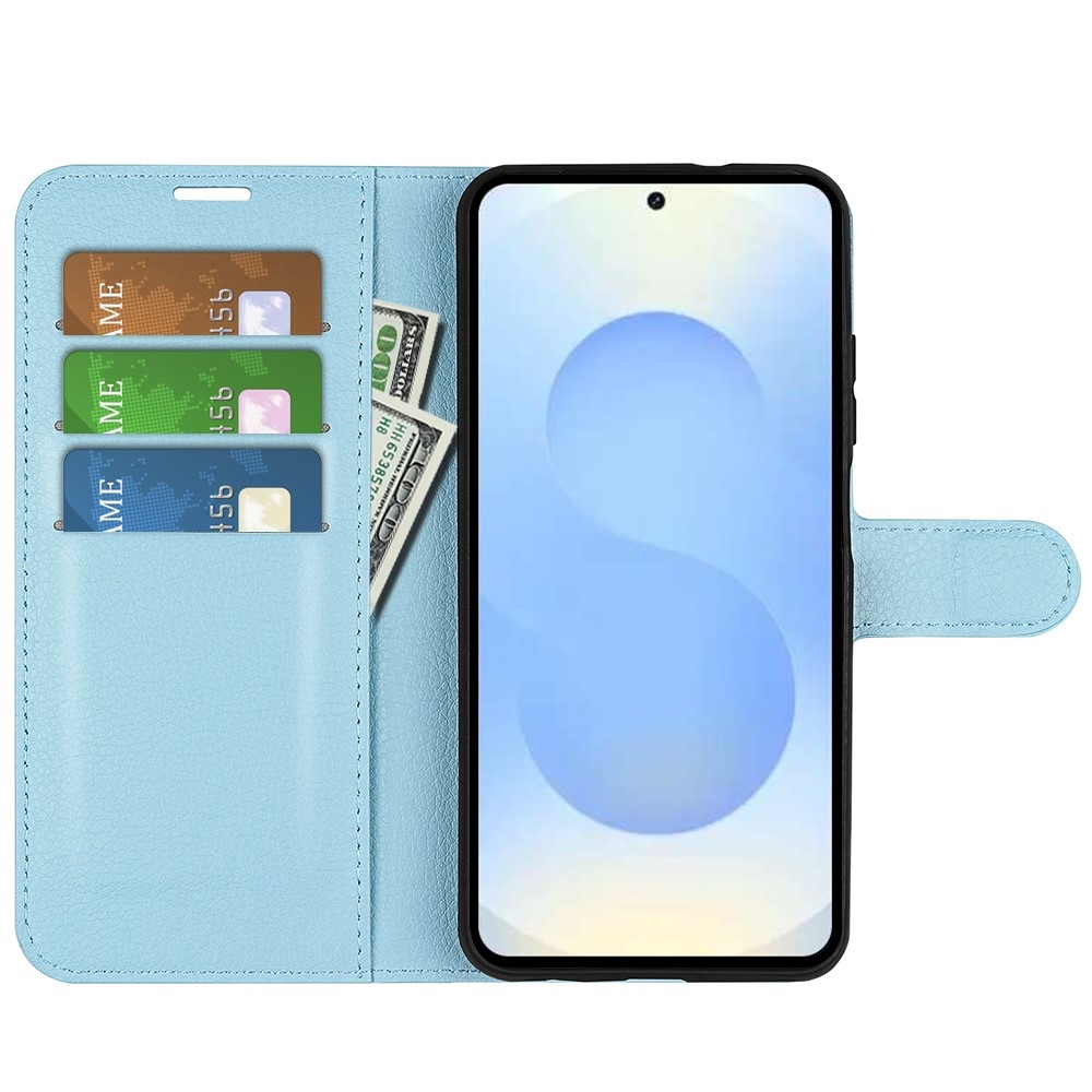 Litchi knižkové púzdro na Samsung Galaxy S26+ - modré