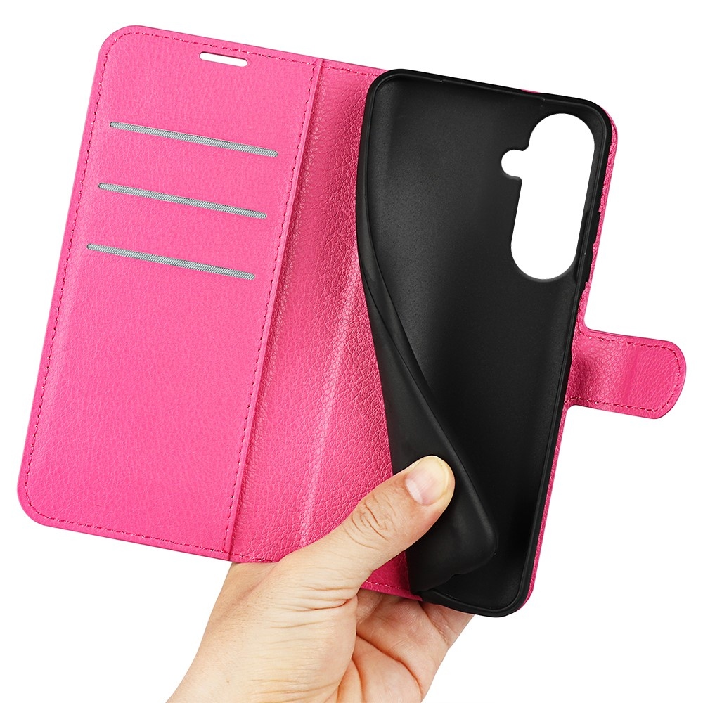 Litchi knižkové púzdro na Samsung Galaxy S26+ - rose