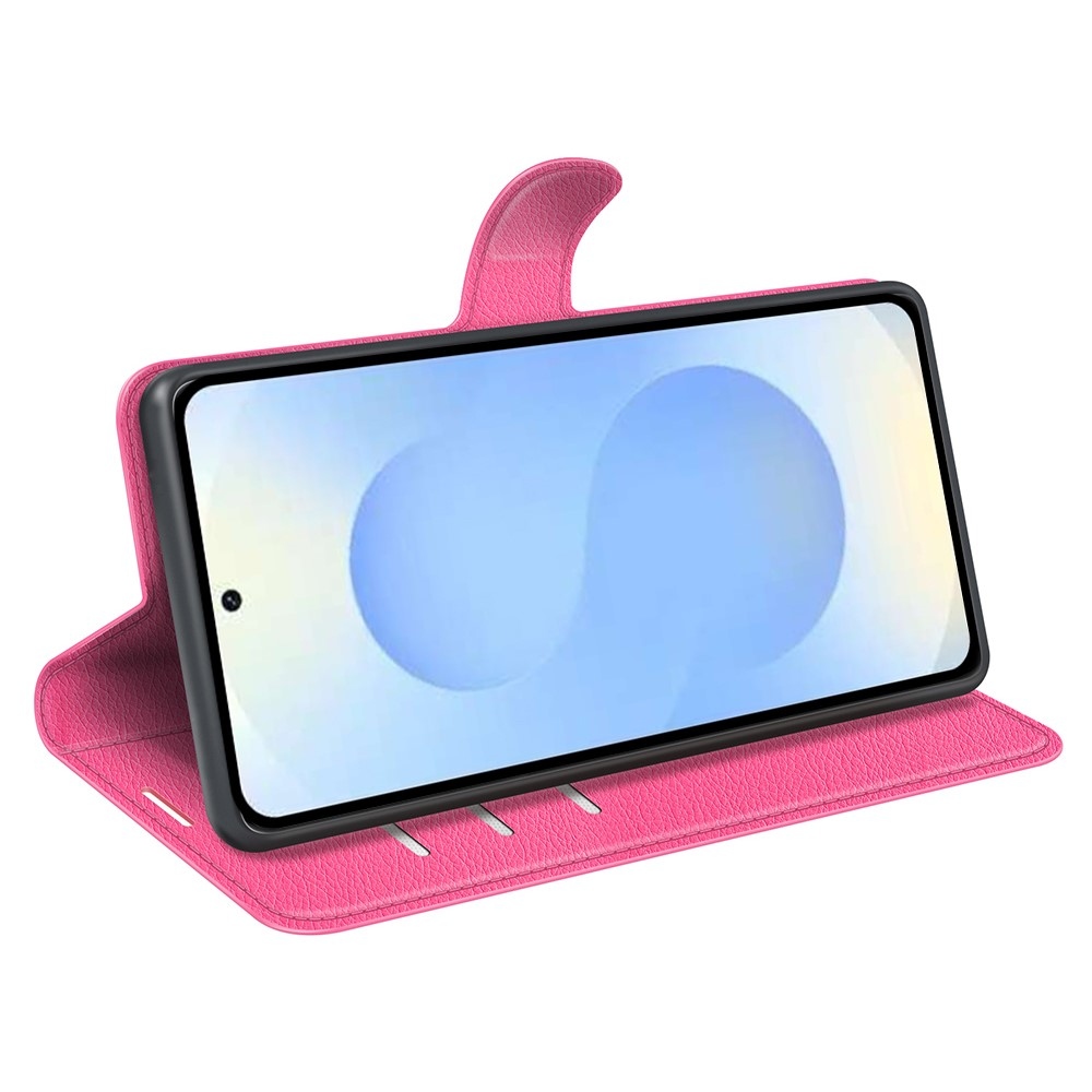 Litchi knižkové púzdro na Samsung Galaxy S26+ - rose