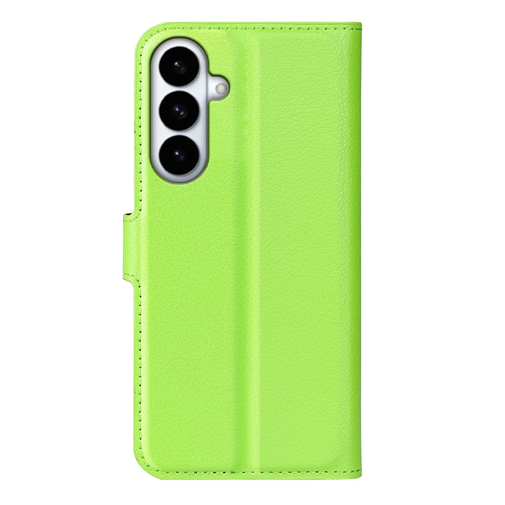 Litchi knižkové púzdro na Samsung Galaxy S26+ - zelené