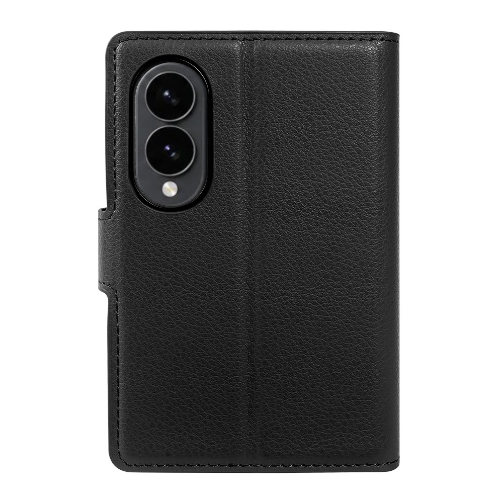 Litchi knižkové púzdro na Samsung Galaxy Z Fold8 5G - čierne