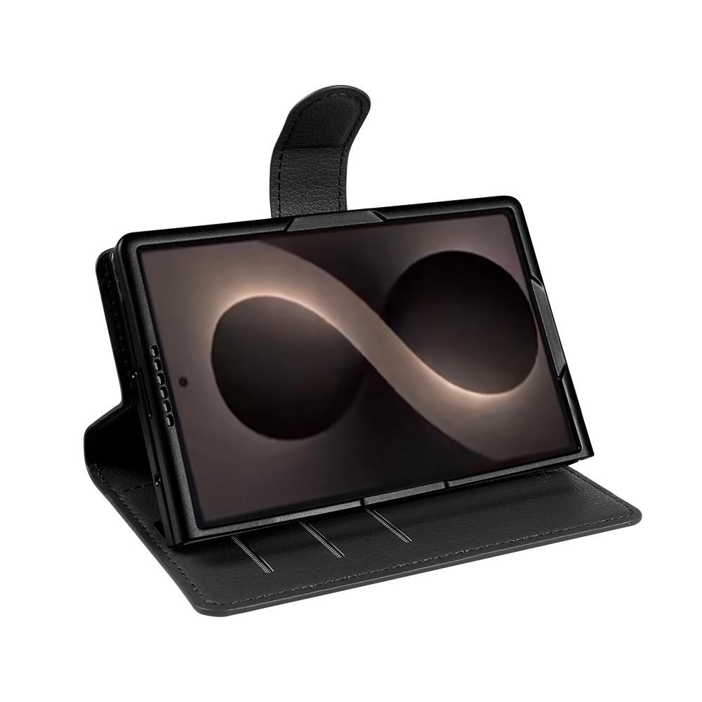 Litchi knižkové púzdro na Samsung Galaxy Z Fold8 5G - čierne