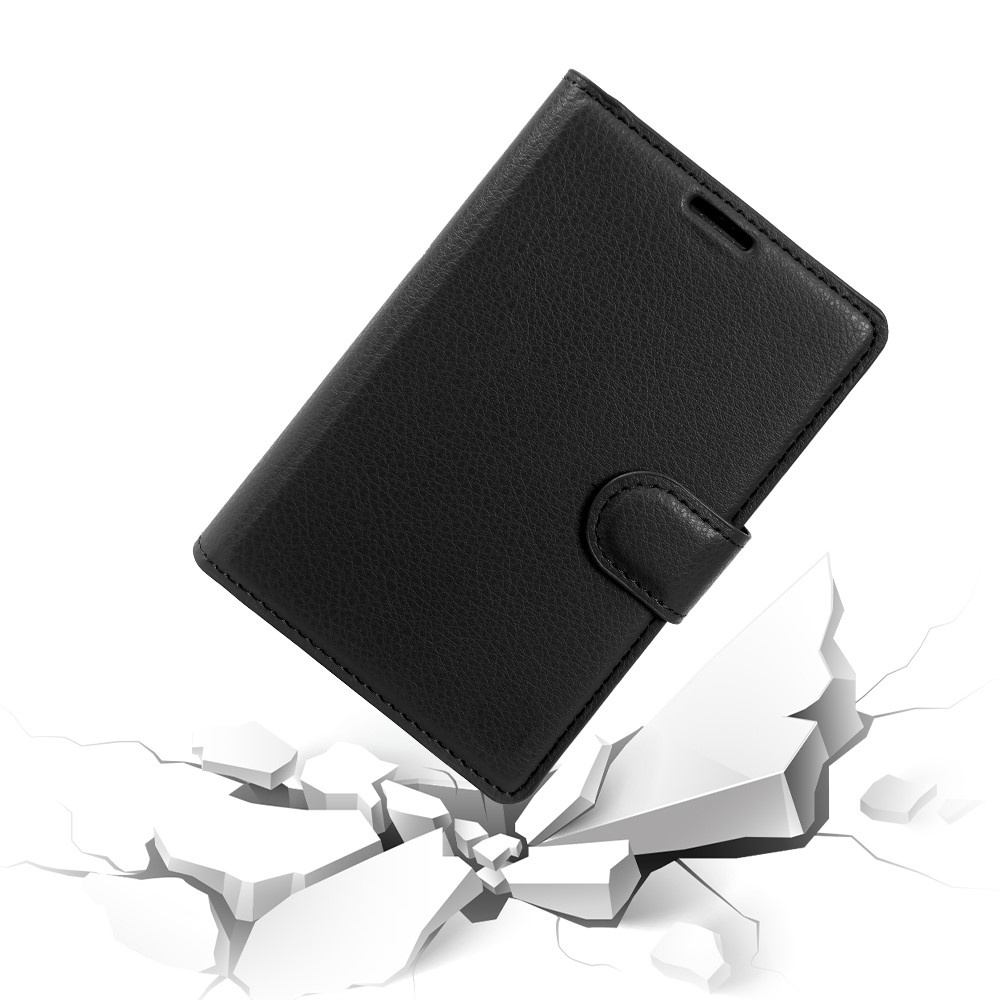 Litchi knižkové púzdro na Samsung Galaxy Z Fold8 5G - čierne