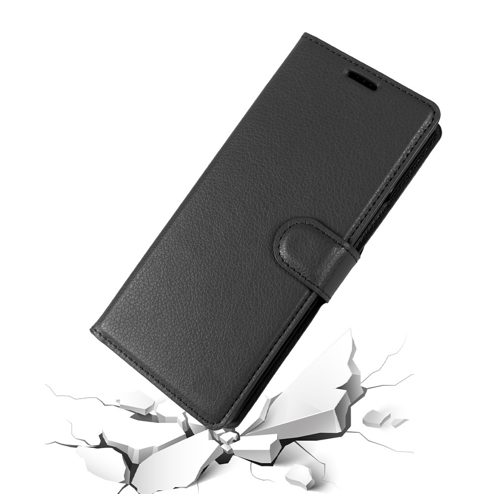 Litchi knižkové púzdro na Samsung Galaxy Z Fold8 Ultra 5G - čierne