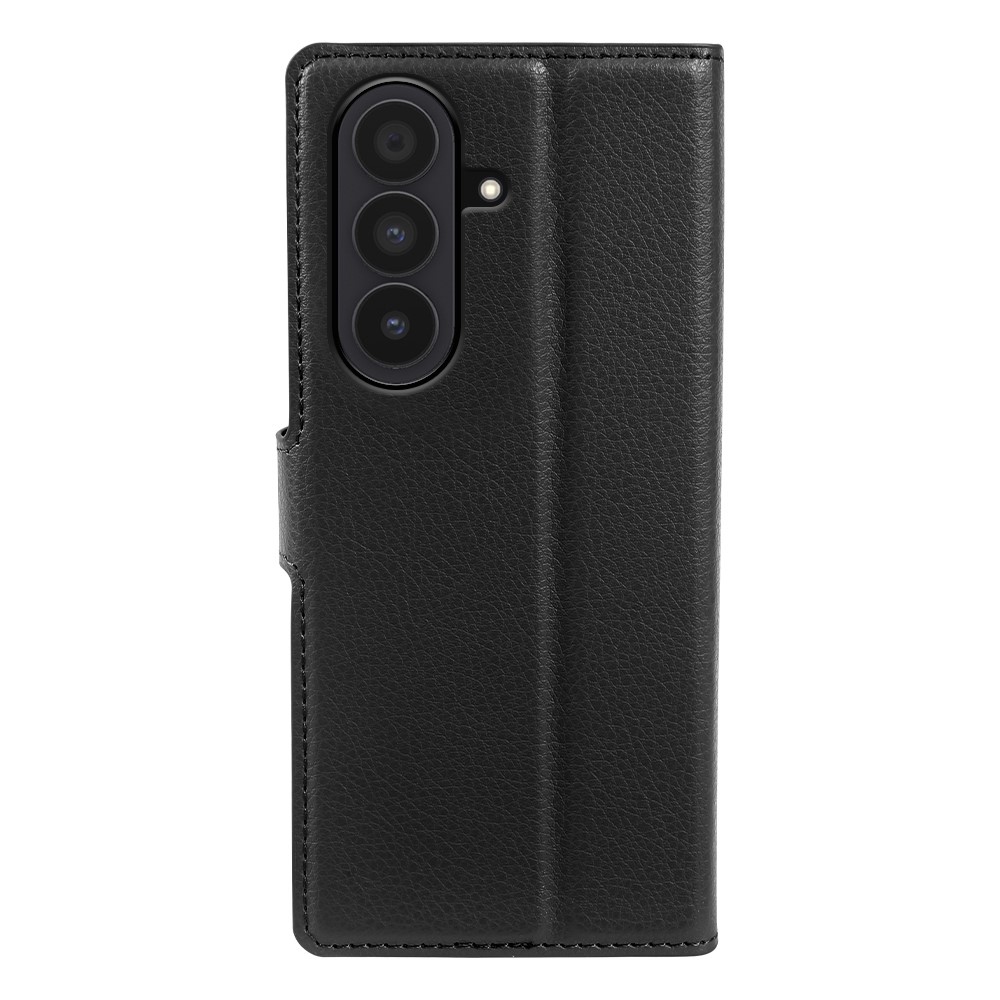 Litchi knižkové púzdro na Samsung Galaxy Z Fold8 Ultra 5G - čierne