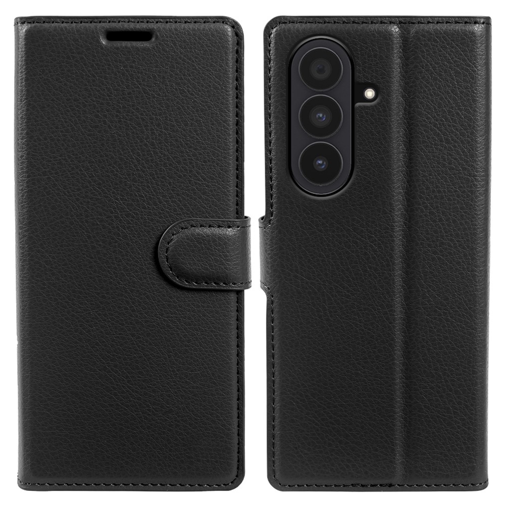 Litchi knižkové púzdro na Samsung Galaxy Z Fold8 Ultra 5G - čierne
