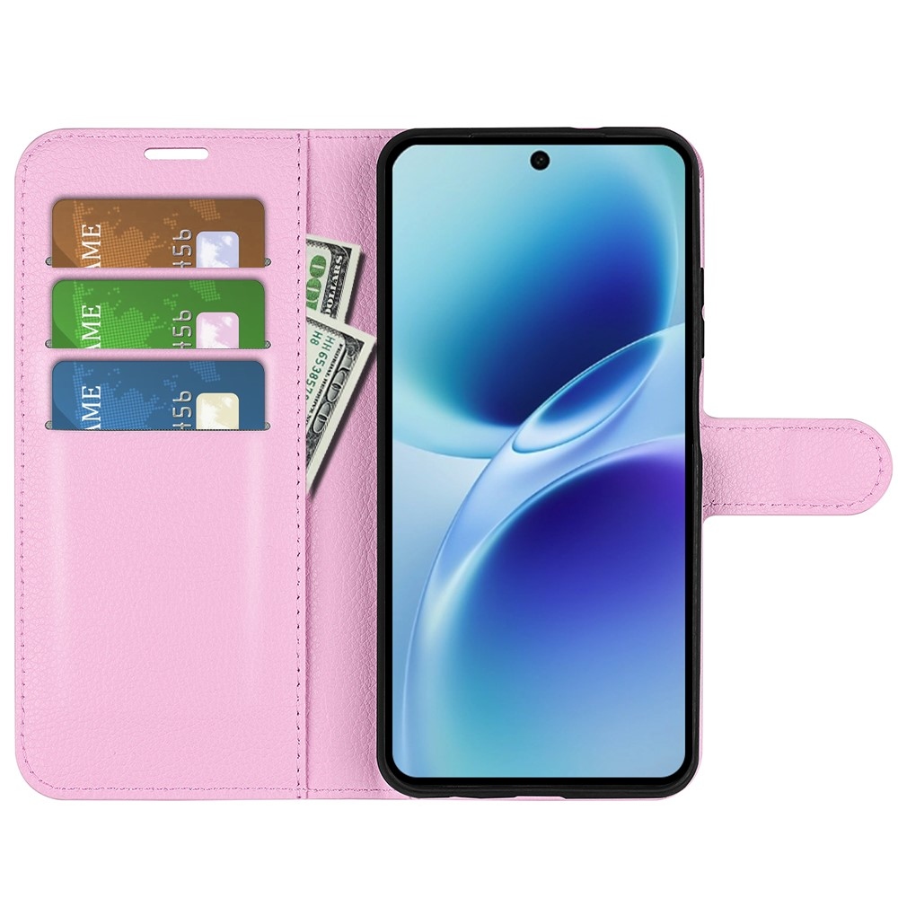 Litchi knižkové puzdro na Vivo V70 5G - ružové