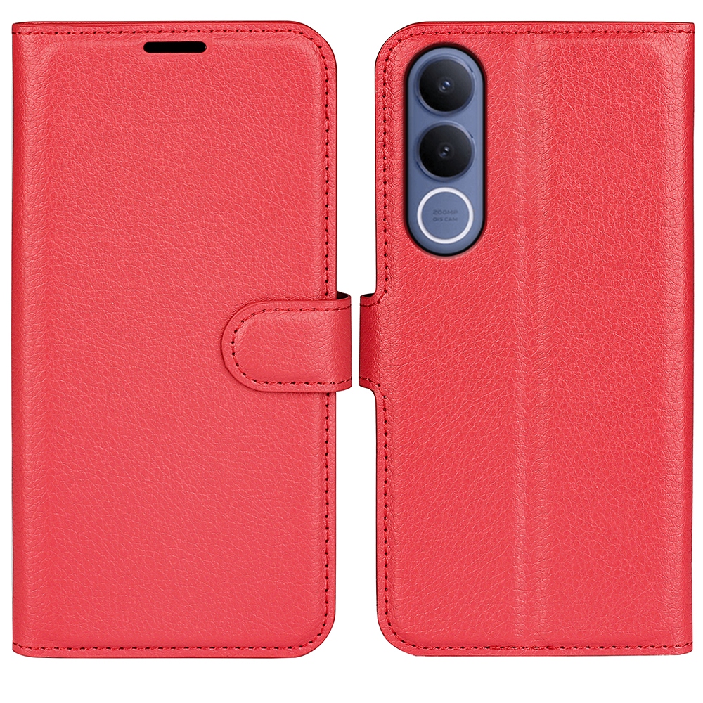 Litchi knižkové puzdro na Vivo V70 FE 5G - červené