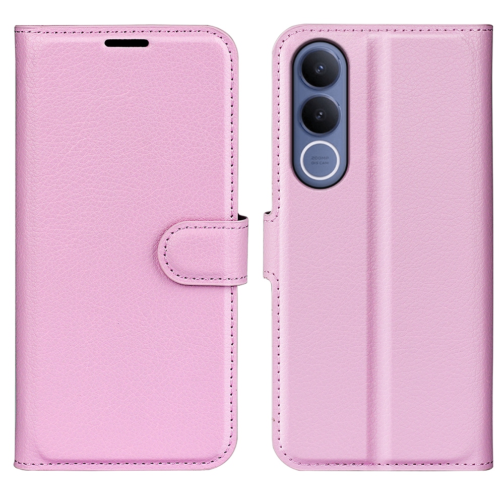Litchi knižkové puzdro na Vivo V70 FE 5G - ružové