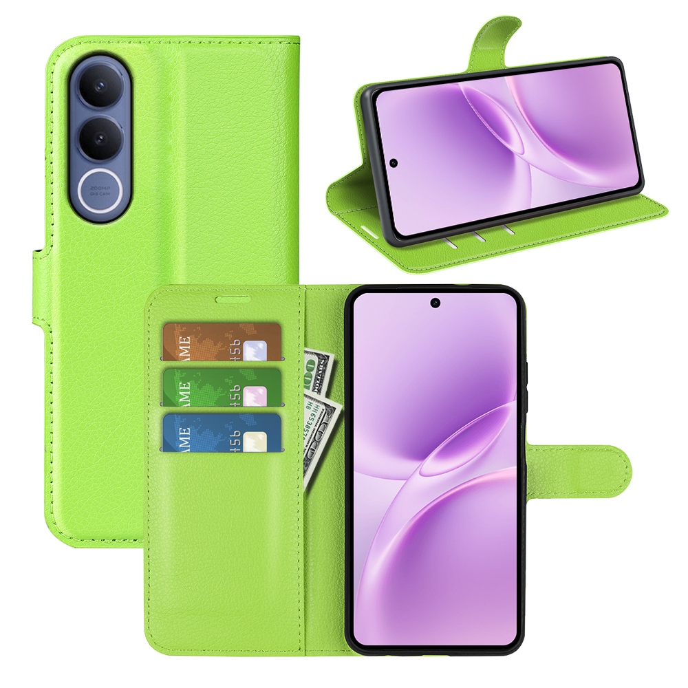 Litchi knižkové puzdro na Vivo V70 FE 5G - zelené