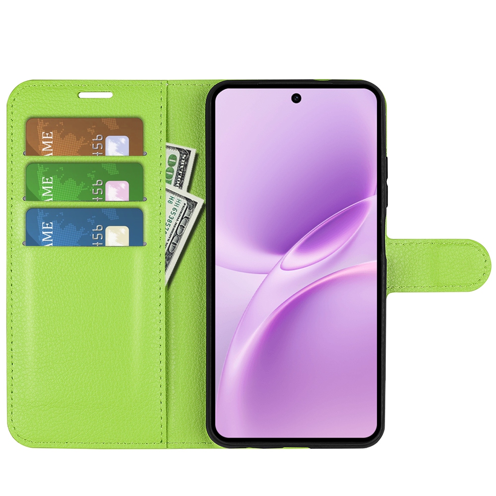 Litchi knižkové puzdro na Vivo V70 FE 5G - zelené