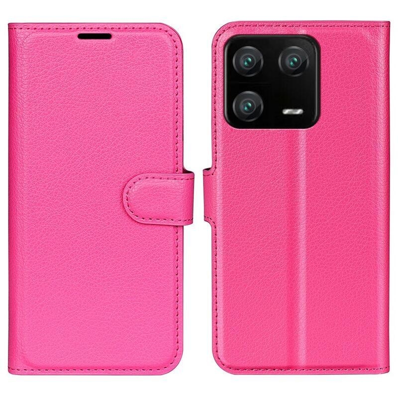 Litchi knižkové púzdro na Xiaomi 13 Pro - rose