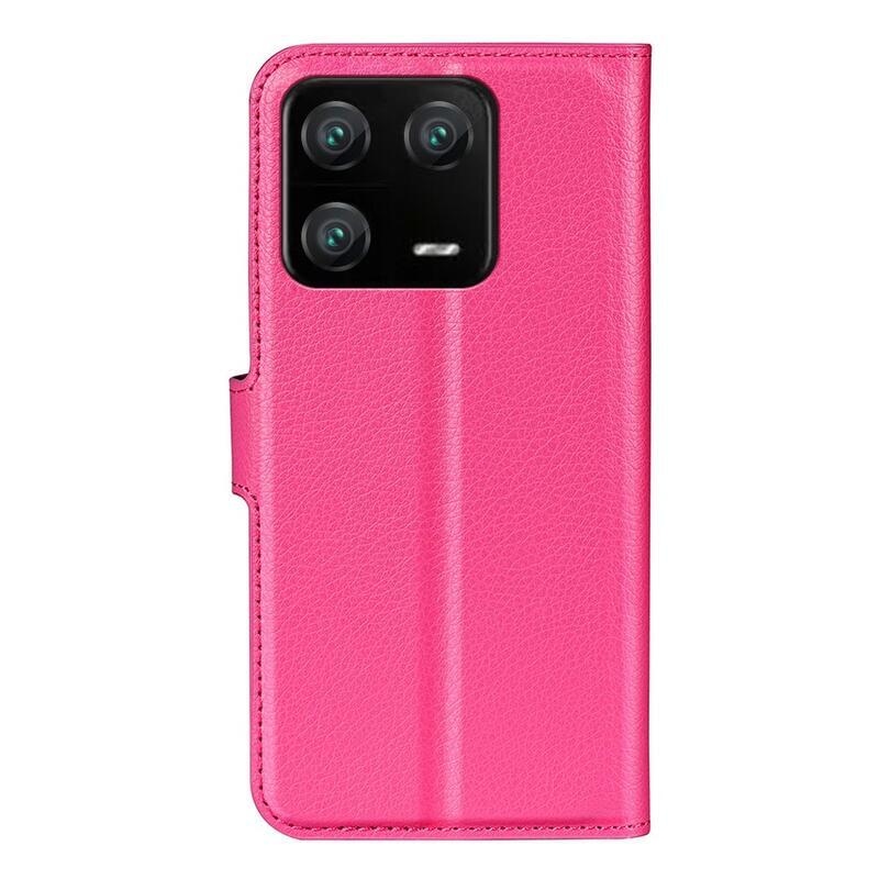 Litchi knižkové púzdro na Xiaomi 13 Pro - rose