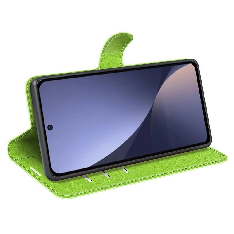 Litchi knižkové púzdro na Xiaomi 13 Pro - zelené