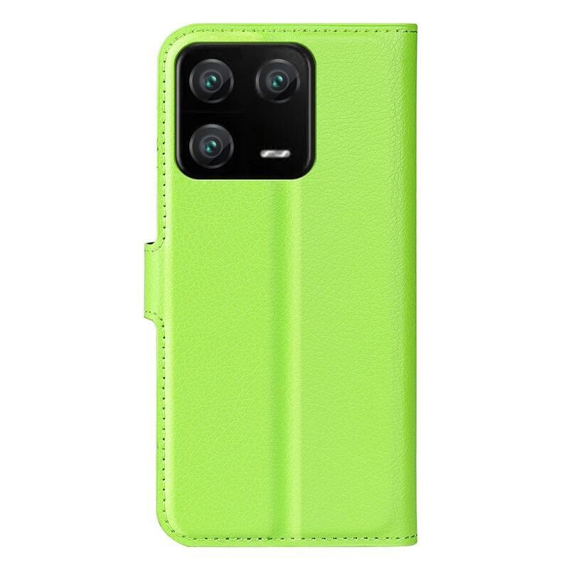 Litchi knižkové púzdro na Xiaomi 13 Pro - zelené