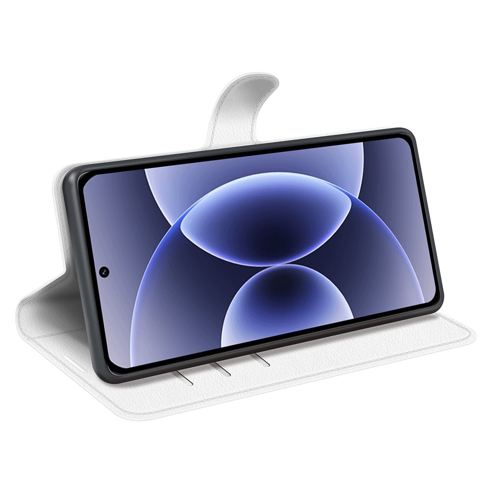 Litchi knižkové puzdro na Xiaomi 17 - biele