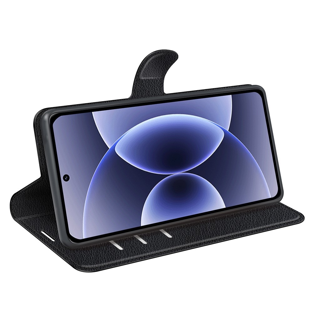 Litchi knižkové púzdro na Xiaomi 17 - čierne