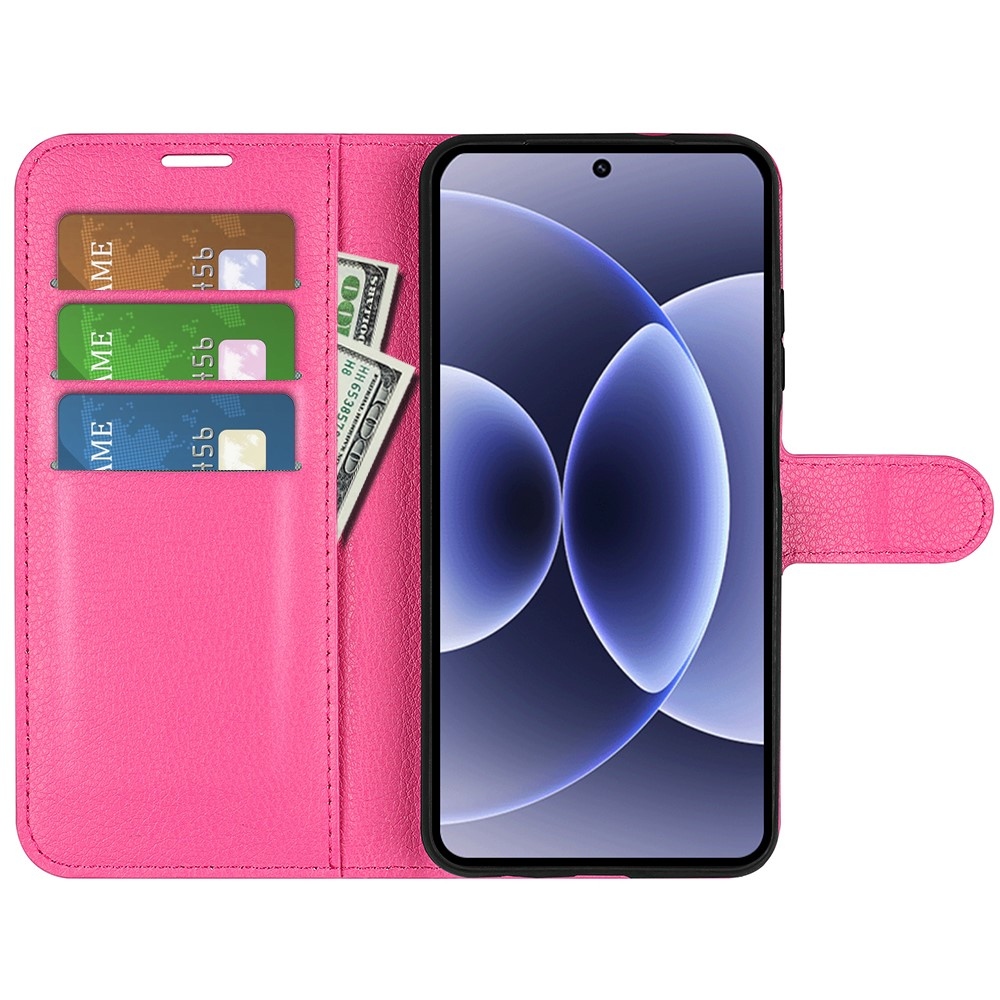 Litchi knižkové puzdro na Xiaomi 17 - rose