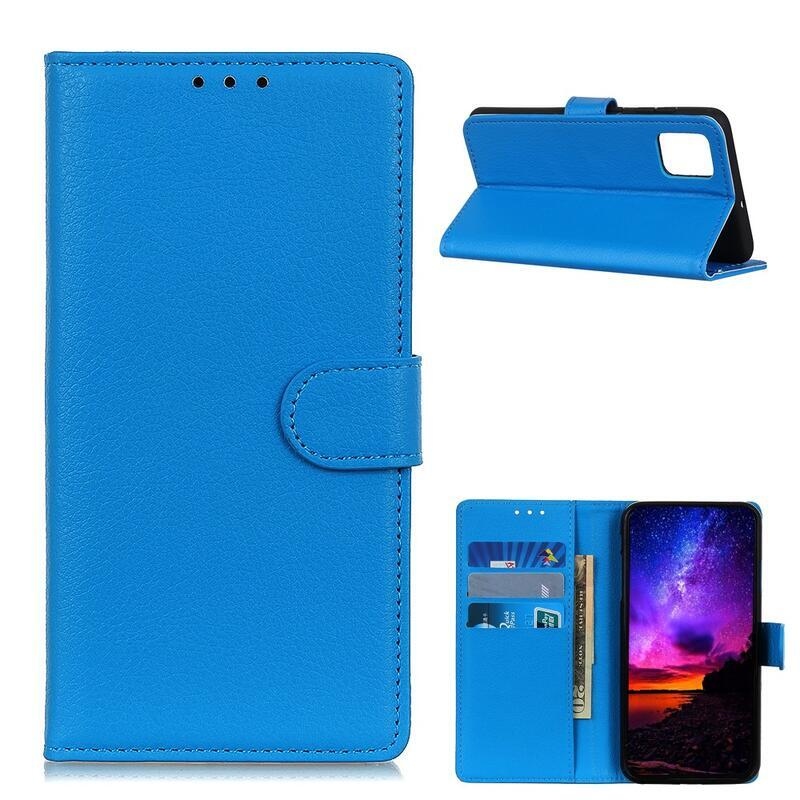 Litchi knižkové púzdro na Xiaomi Mi 10T/Mi 10T Pro - modré