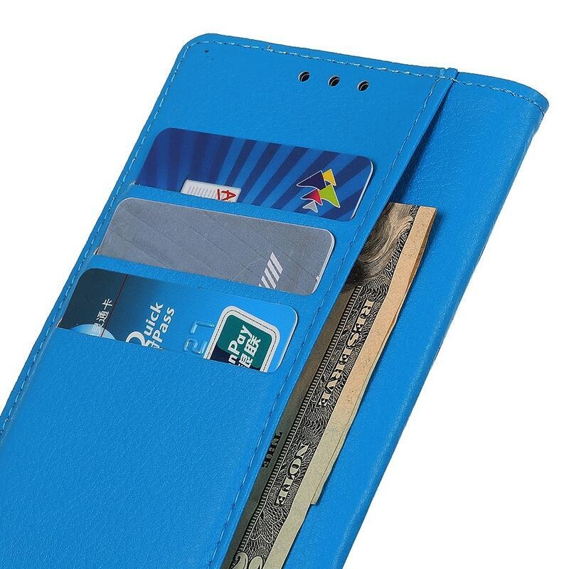 Litchi knižkové púzdro na Xiaomi Mi 10T/Mi 10T Pro - modré