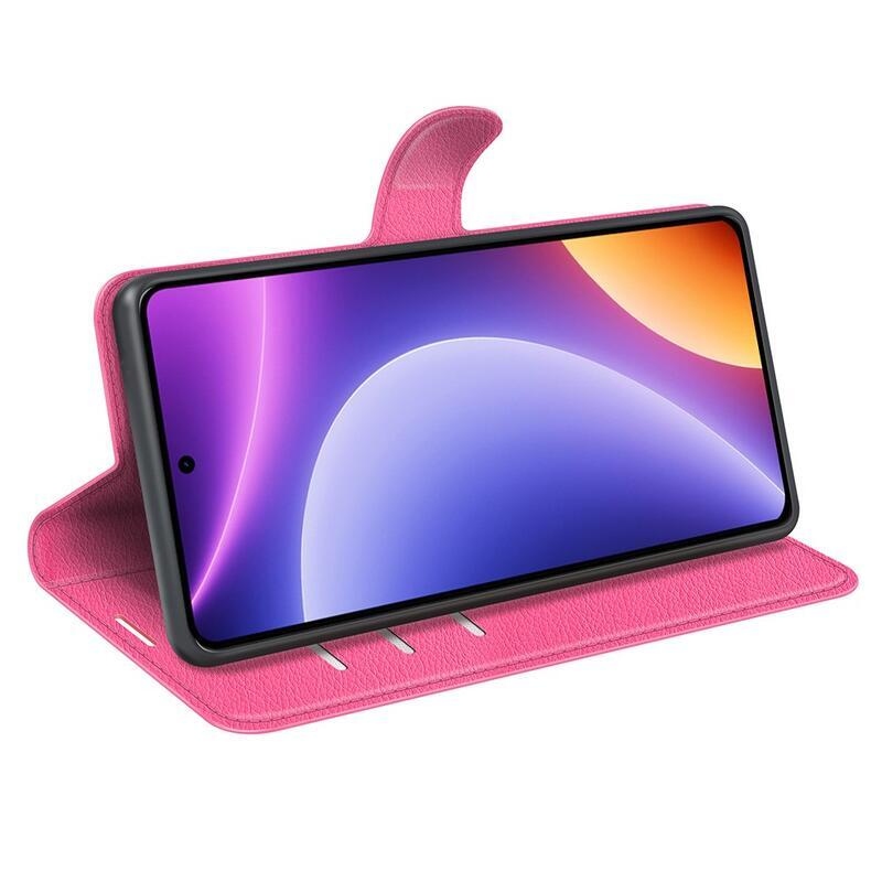 Litchi knižkové puzdro na Xiaomi Poco F5 - rose