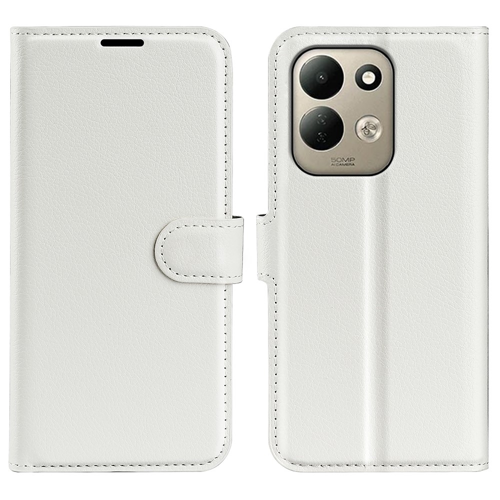Litchi knižkové púzdro na Xiaomi Redmi 17 4G/5G - biele