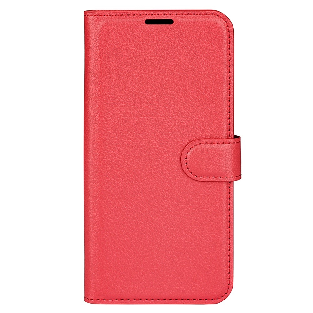 Litchi knižkové puzdro na Xiaomi Redmi 17 4G/5G - červené