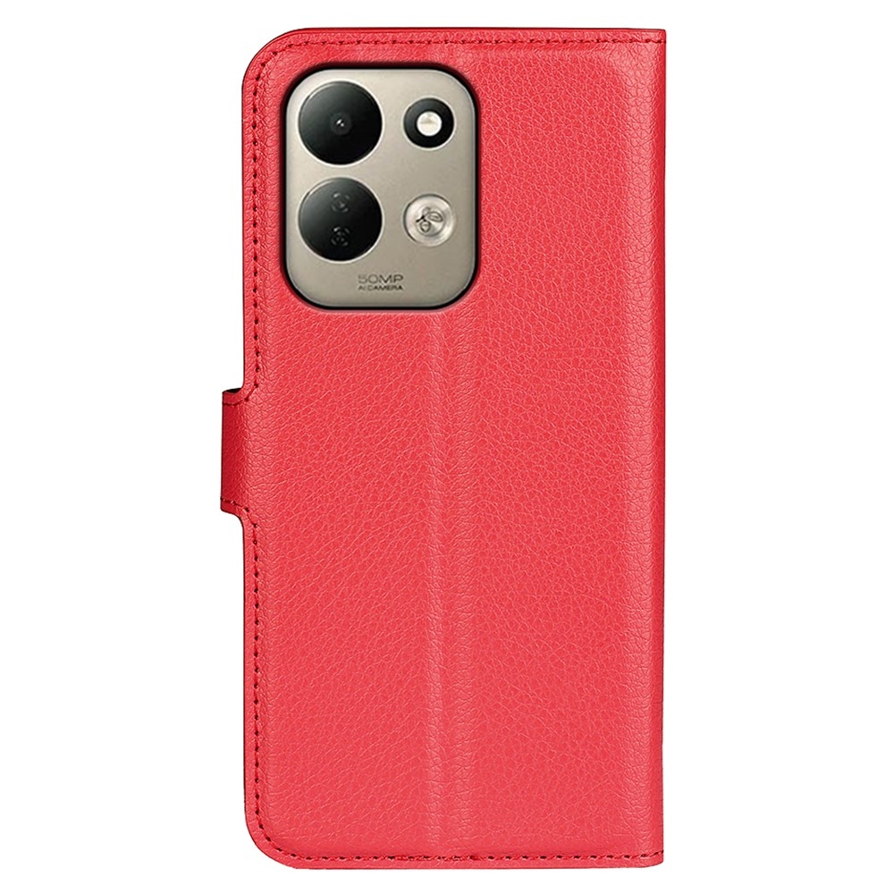 Litchi knižkové puzdro na Xiaomi Redmi 17 4G/5G - červené