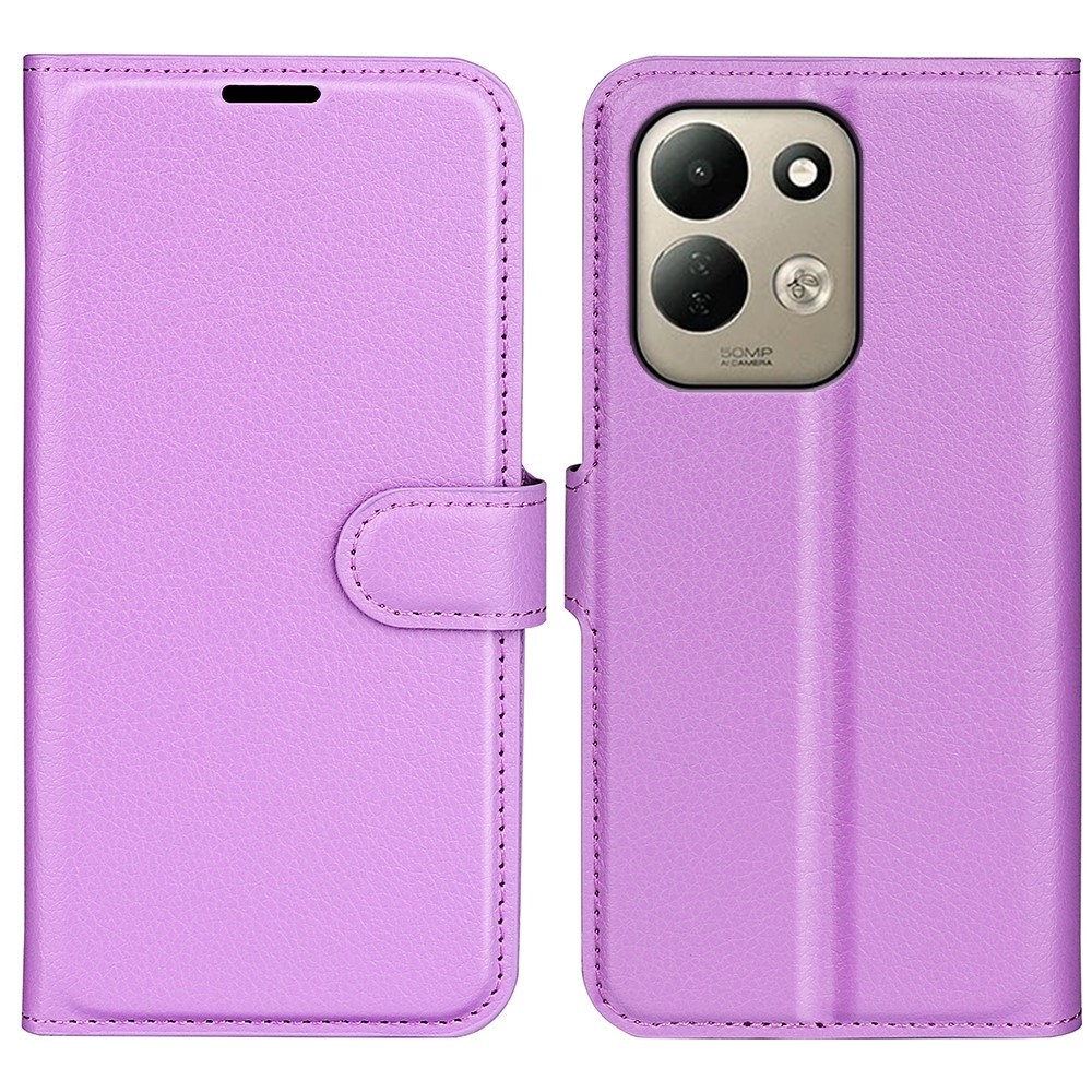 Litchi knižkové puzdro na Xiaomi Redmi 17 4G/5G - fialové