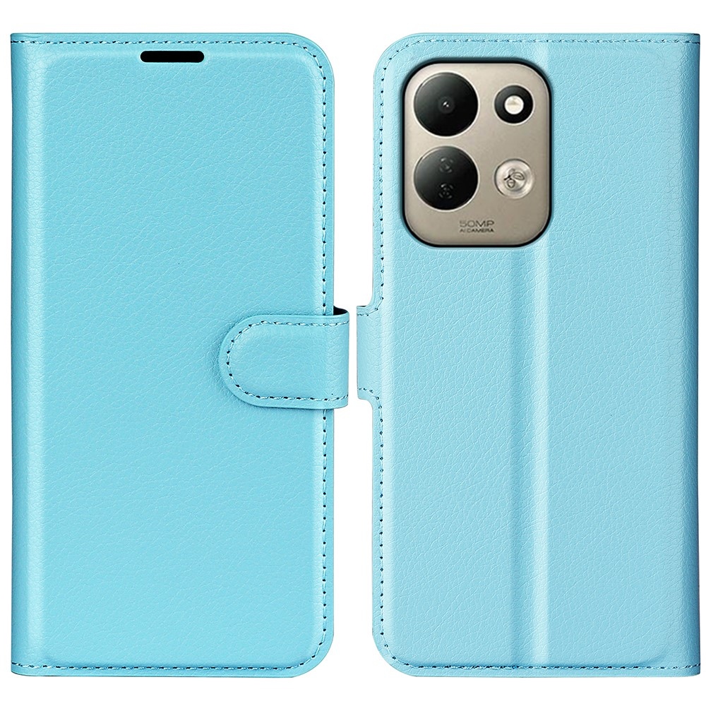 Litchi knižkové púzdro na Xiaomi Redmi 17 4G/5G - modré