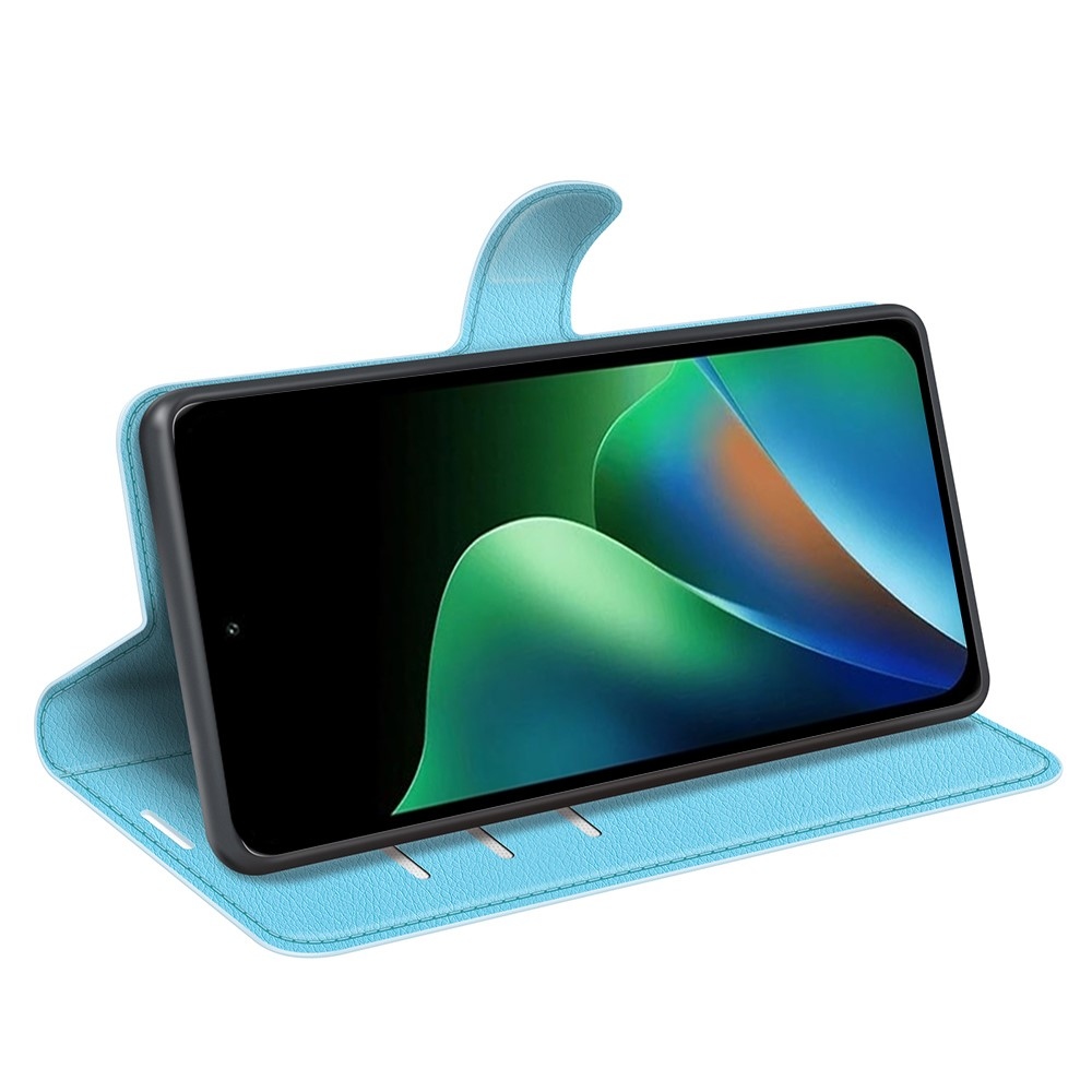 Litchi knižkové púzdro na Xiaomi Redmi 17 4G/5G - modré