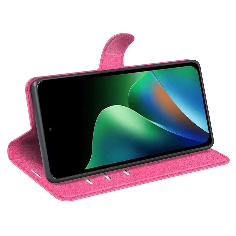 Litchi knižkové puzdro na Xiaomi Redmi 17 4G/5G - rose