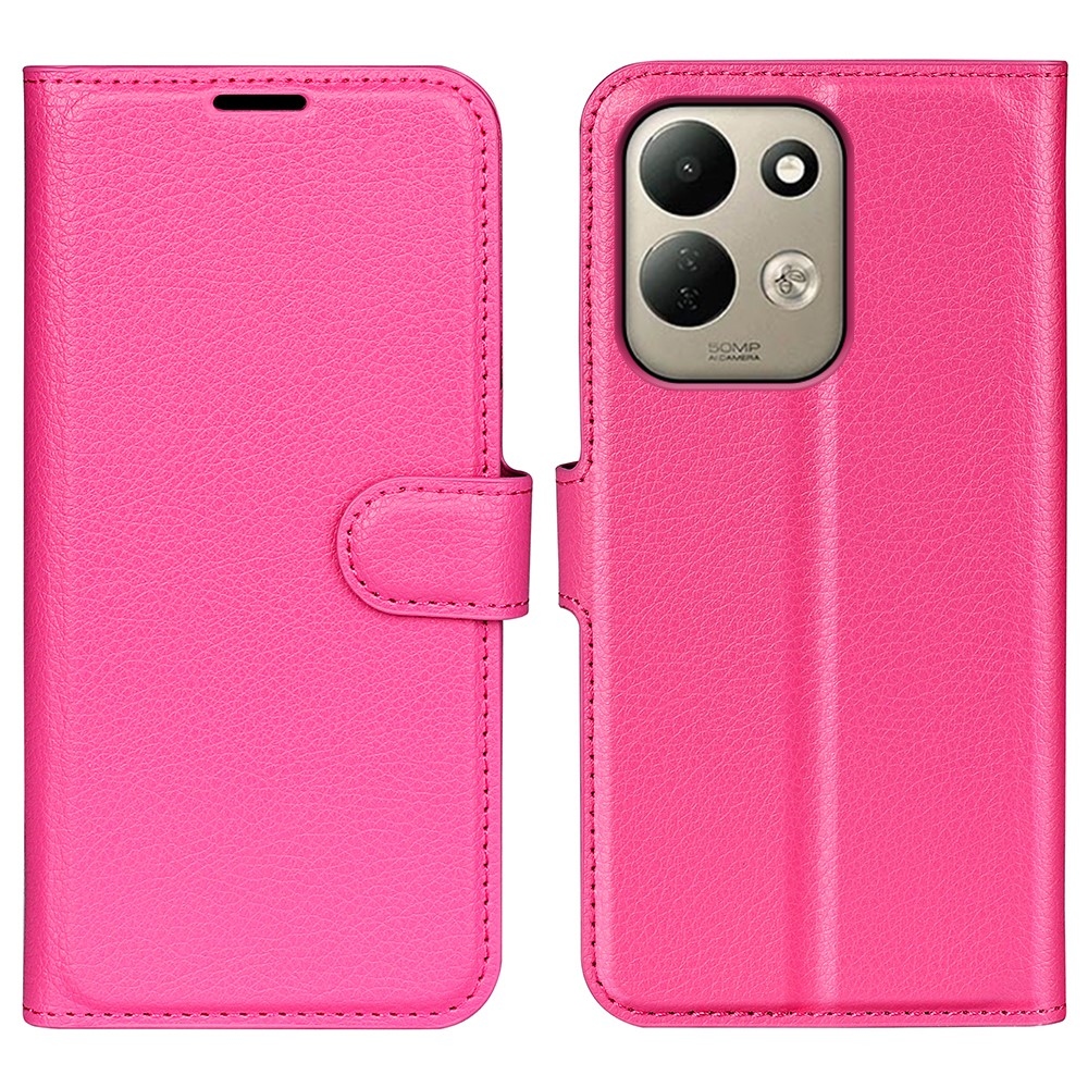 Litchi knižkové puzdro na Xiaomi Redmi 17 4G/5G - rose