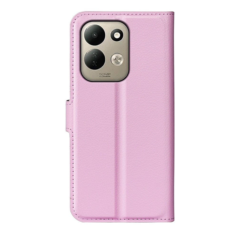 Litchi knižkové púzdro na Xiaomi Redmi 17 4G/5G - ružové