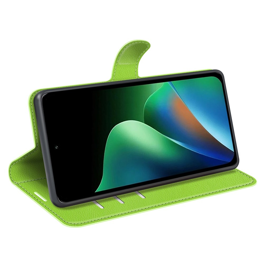 Litchi knižkové púzdro na Xiaomi Redmi 17 4G/5G - zelené