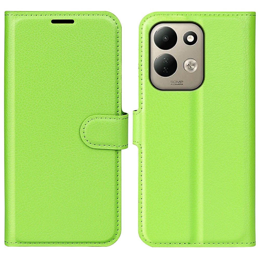 Litchi knižkové púzdro na Xiaomi Redmi 17 4G/5G - zelené