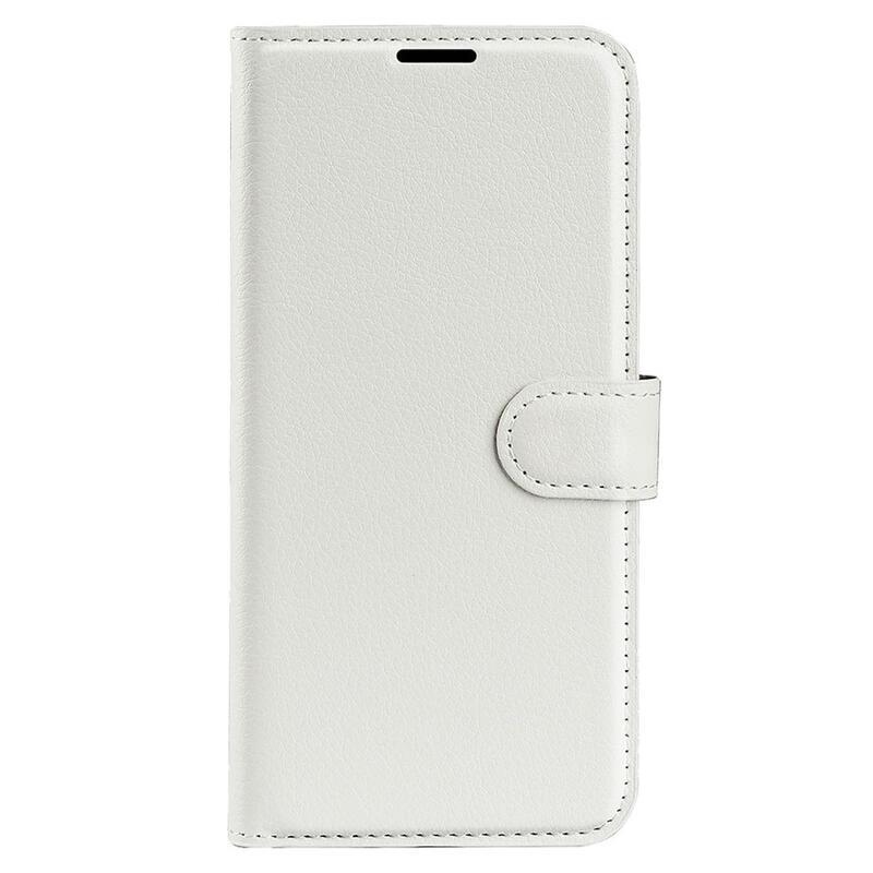 Litchi knižkové púzdro na Xiaomi Redmi Note 12 5G/Poco X5 5G - biele