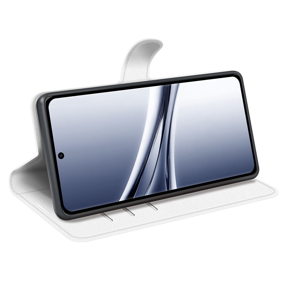 Litchi knižkové púzdro na Xiaomi Redmi Note 15 4G - biele