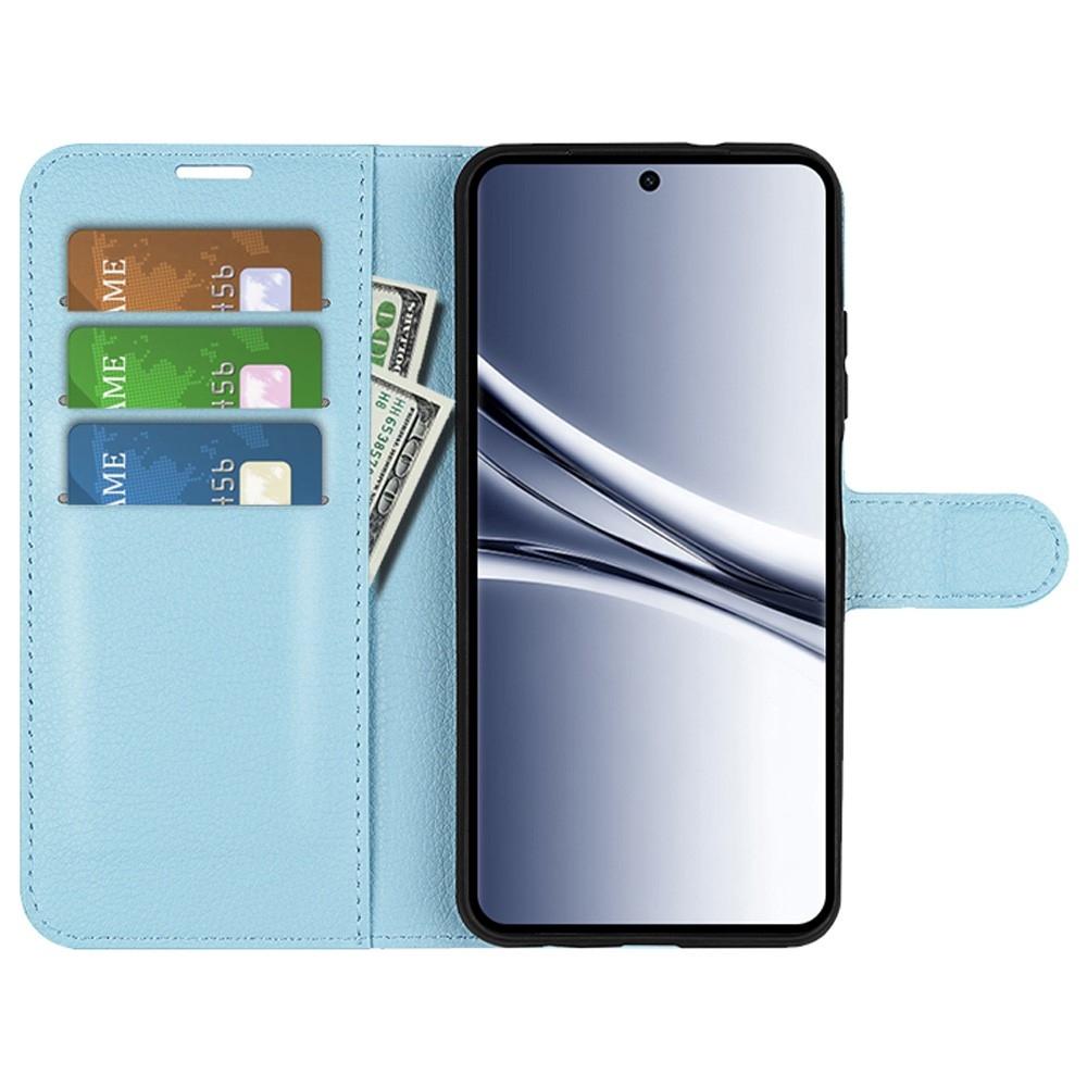 Litchi knižkové púzdro na Xiaomi Redmi Note 15 4G - modré