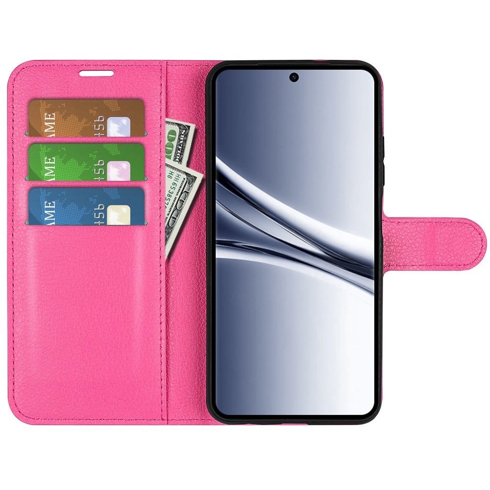 Litchi knižkové púzdro na Xiaomi Redmi Note 15 4G - rose