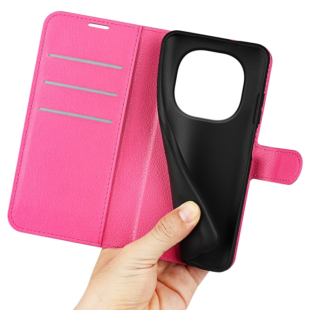 Litchi knižkové púzdro na Xiaomi Redmi Note 15 4G - rose