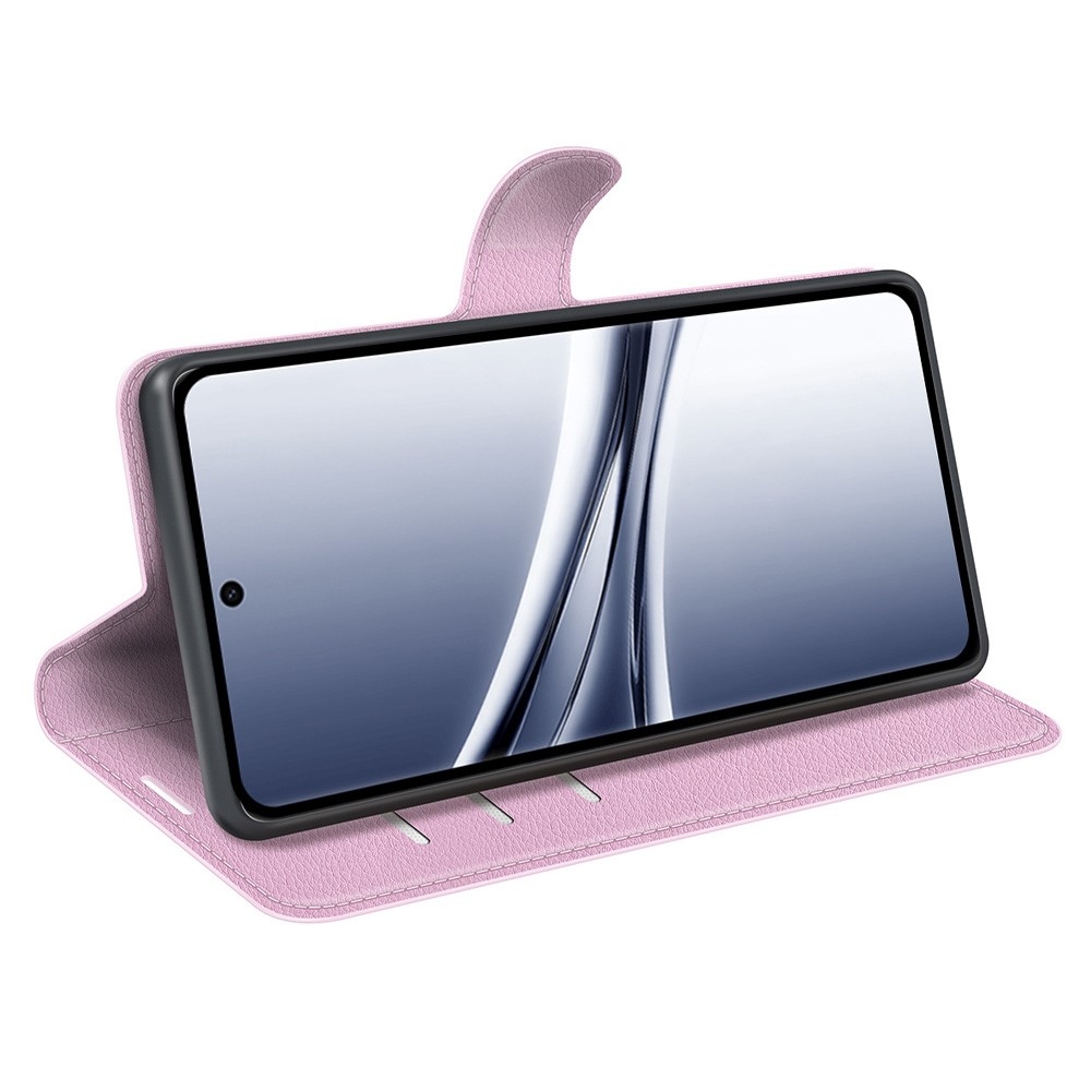 Litchi knižkové púzdro na Xiaomi Redmi Note 15 4G - ružové